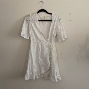White eyelet dress
